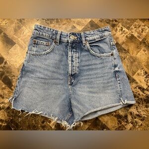 Zara high waist denim ripped US 2